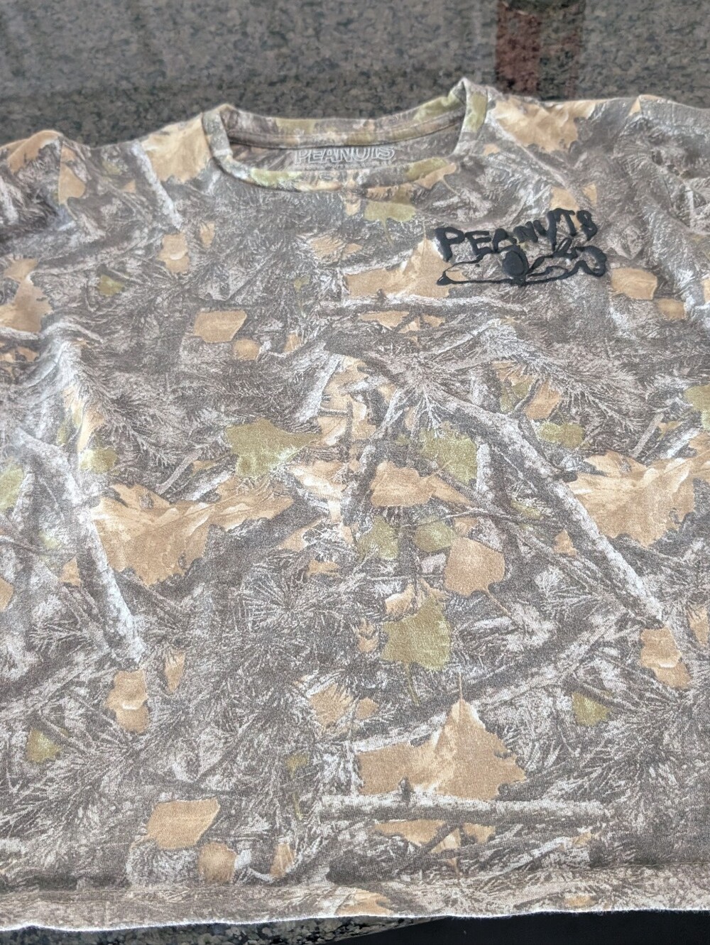 Camo Shirt Boys Large Peanuts Youth